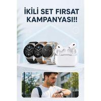 Aynalı Bluetooth Kulaklık Yeni Nesil Akıllı Saat Titreşimli Nabız Ölçer Spor Modları