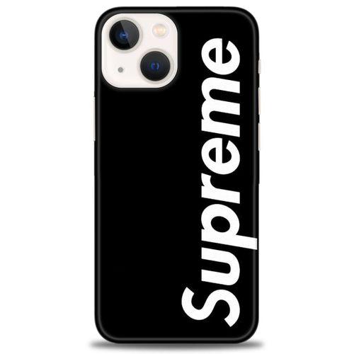 iPhone 13 Mini Kılıf HD Baskılı Kılıf - Supreme Siyah + Tam Ekran Koruyucu