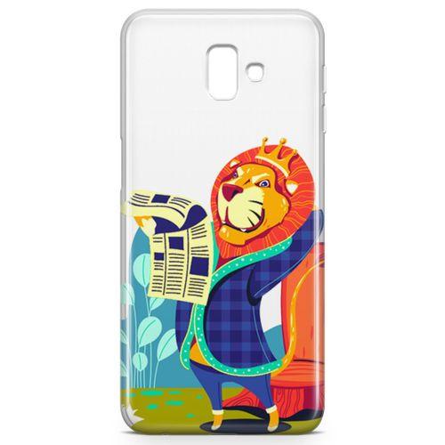 Samsung Galaxy J6 Plus Kılıf Aslan Kral Arka Kapak Koruma Desenli Full Koruyucu