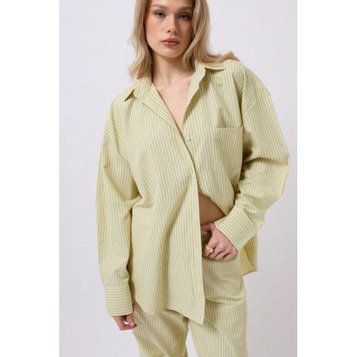 Çizgili Cep Detay Gömlek