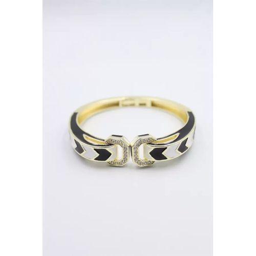 Mineli Kelepçe Bilezik - Altın