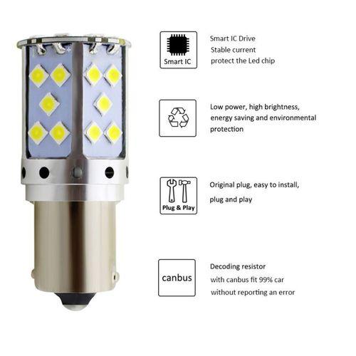 1156 Dekoratif led ampul tek duy canbuslı beyaz 12v / LAAM945