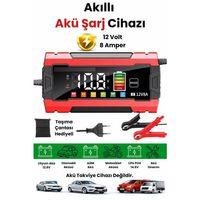 12v 8a Akıllı Akü Şarj Cihazı 12v 8a Lcd Ekranlı Pulse Repair Otomatik Akü Şarj & Desülfatör