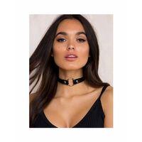 Deri Bayan Halkalı Boyunluk