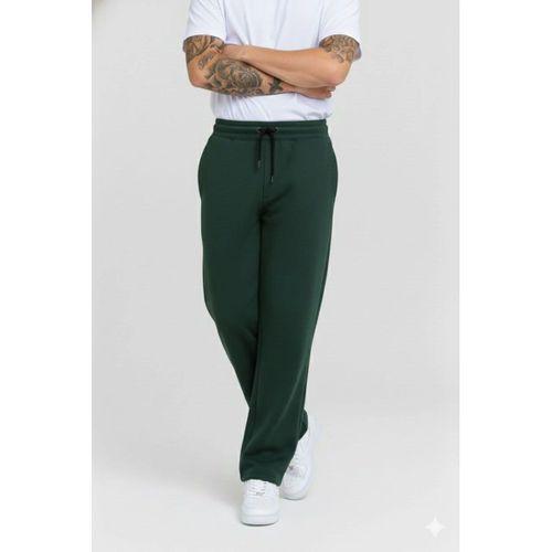 Erkek Üç Iplik Kışlık Pamuklu Ovarsize Bağcıklı Düz Paça Cepli Eşofman Altı Spor Rahat Model - Haki