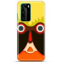 Lopard Huawei P40 Pro Uyumlu Kılıf Soyut Sanat (4) Desenli Koruma Kılıfı