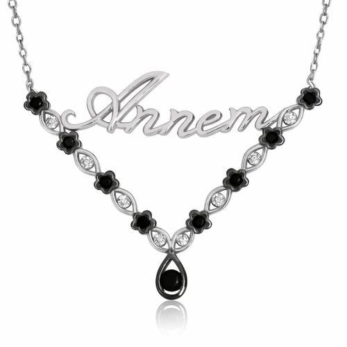 Gümüş Çiçek Annem Bayan Kolye