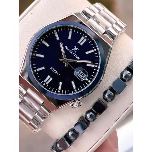 Daniel Klein Erkek Kol Saati 30 Metre Suya Dayanıklı Çelik Kordon + Bileklik Hediyeli VS.BLKT.0651