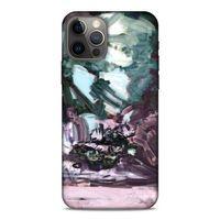 Lopard Apple iPhone 12 Pro Uyumlu Kılıf Soyut Sanat (39) Baskılı Liquid Crystal Kılıf