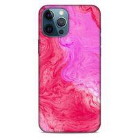Apple iPhone 12 Pro Max Uyumlu Kılıf Pembe Delisi (11) Tam Koruma Mermer