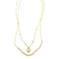 Kalp Kolye - 90cm - Altın