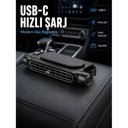 Otomobil Koltuk Başlığı Fanı Güçlü Turbo Hava Akışı Sunan Araç İçi Soğutucu