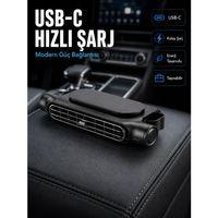 Otomobil Koltuk Başlığı Fanı Güçlü Turbo Hava Akışı Sunan Araç İçi Soğutucu