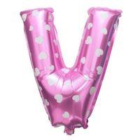 FOLYO BALON V HARF PEMBE KALPLİ 40CM