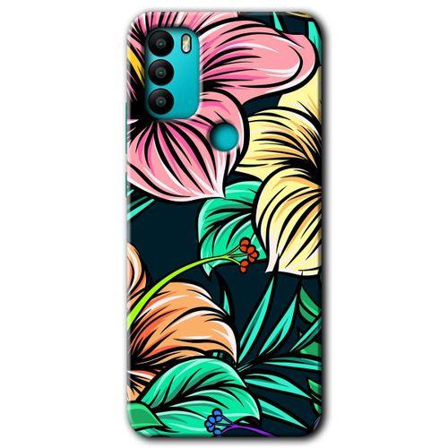 Potkal Hediye Fabrikası General Mobile GM 21 Plus HD Baskılı Kılıf + 9D Tam Ekran Koruyucu - Çizim Çiçekler