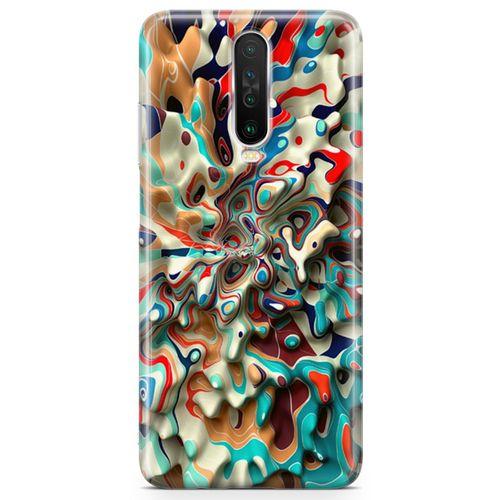 Xiaomi Redmi K30 Kılıf Mermer Cam Göbeği Arka Kapak Koruma Desenli Full Koruyucu