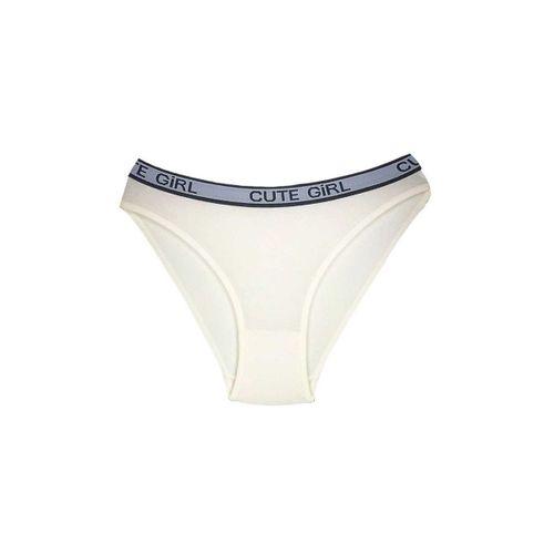 5 Adet Beli Yazılı Pamuklu Kalın Lastik Kadın Slip Külot