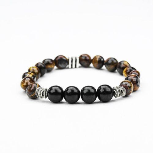 OLTU  VE KAPLAN GÖZÜ TAŞI MİSİNA LASTİKLİ BİLEKLİK