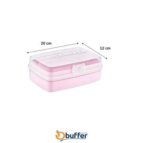 Angel Of Life® 12 Bölmeli Çok Amaçlı Takı Toka Kutusu Dikiş Kutusu Kapaklı Organizer Kutusu Bölmeli Kutu