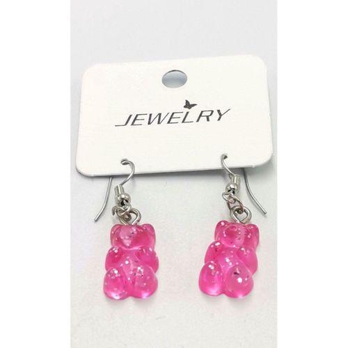 Pembe Renkli Ayıcık Küpe
