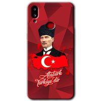 Samsung Galaxy A10s Kılıf Baskılı Kapak - Atatürkiye + 5D Tam Kaplayan Cam