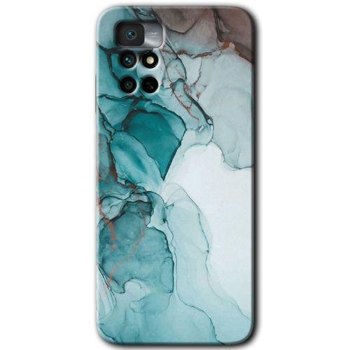 Redmi Note 11 4G Kılıf HD Desen Baskılı Arka Kapak - Buzul Mermer + Kırılmaz Cam