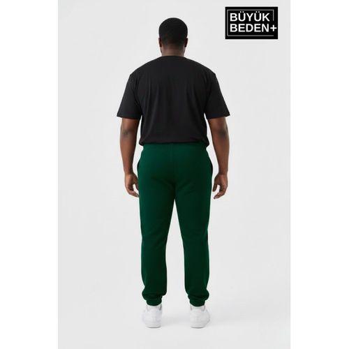 Erkek Büyük Beden BROOKLYN Baskılı Paça Lastikli Rahat Kesim Jogger İnce Eşofman Altı SPR26BEA951-2