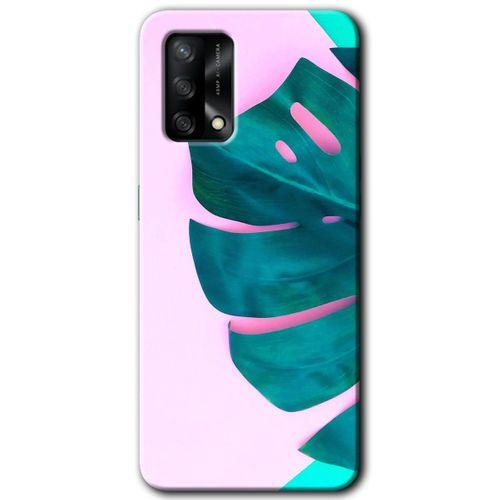 MRCİLETİSİM Oppo A54 Kılıf Baskılı Kapak - 3D Yaprak + 5D Tam Kaplayan Cam