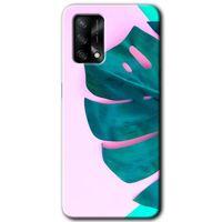 MRCİLETİSİM Oppo A54 Kılıf Baskılı Kapak - 3D Yaprak + 5D Tam Kaplayan Cam