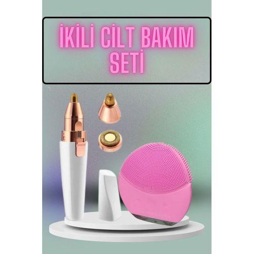 Kulak Burun Ve Yüz Epilasyon Aleti Ve Yüz Masaj Aleti İkili Cilt Bakım Seti