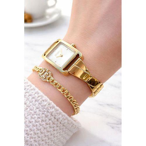 DKNY Çelik Kasa Ve Kordon 5 Atm Suya Dayanıklı 2 Yıl Garantili Kadın Kol Saati+Bileklik DKNY.1L005