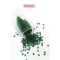 Dökme Cam Kum Boncuk (8/0) 3 mm - 60 Gram - Koyu Yeşil - BNC187