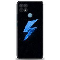 Oppo A15 Kılıf HD Baskılı Kılıf - Mavi Şimşek + Tam Ekran Koruyucu