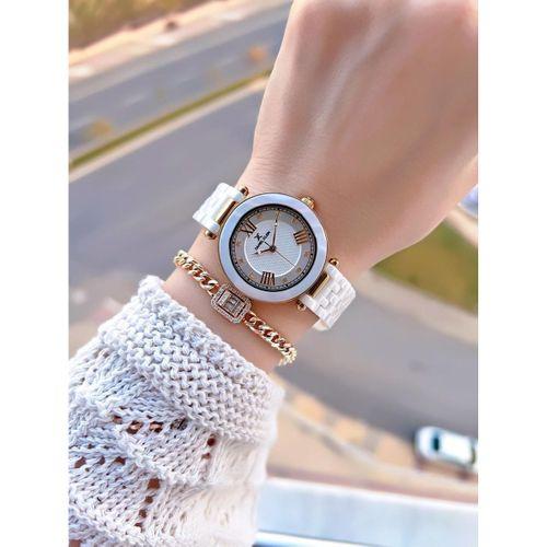 Daniel Klein Seramik Kordon Özel Tasarım 2 Yıl Garantili 3 Atm Kadın Kol Saati+Bileklik SR.14282.4