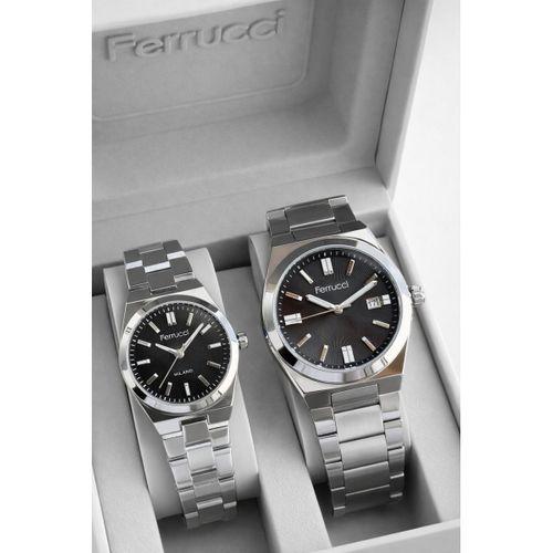 Ferrucci Çift Sevgili Saati Çelik Kordon 3 Atm Suya Dayanıklı Kol Saati VS.BLKT.0836