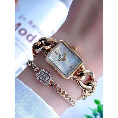 Daniel Klein Çelik Kordon 3 Atm Suya Dayanıklı Özel Tasarım Kadın Kol Saat+Bileklik VS.BLKT.0119