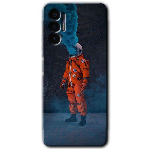 Tecno Pova 3 Kılıf HD Desen Baskılı Arka Kapak - Smoke Astronot