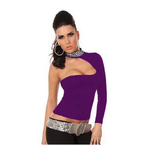 B101432 Pul Payet Aksesuarlı Bluz