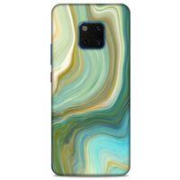 Mermer Desenli (23) Tema Ultra Koruma Kılıfı Su Yeşili Huawei Mate 20 Pro Kılıf