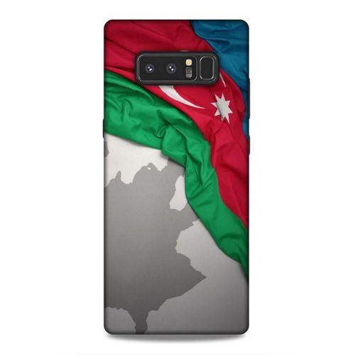 Samsung Galaxy Note 8 Uyumlu Kılıf Azarbaijan (9) Kılıf Kumaş Bayrak