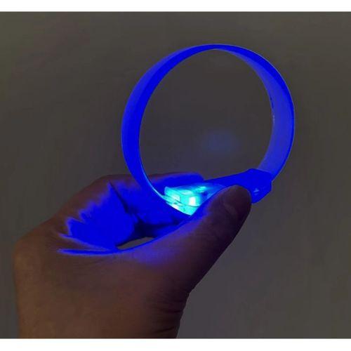 3 Modlu Pilli Led Işıklı Esnek Parti Bilekliği Mavi - Lisinya