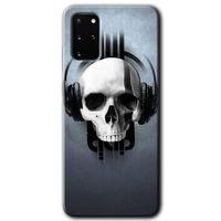 MRCİLETİSİM MRCİLETİSİM Samsung Galaxy S20 Plus Kılıf HD Desen Baskılı Arka Kapak + Temperli Cam - Müzik Kurukafa