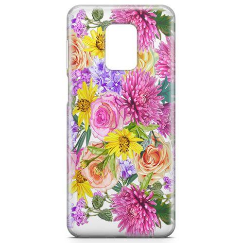 Xiaomi Redmi Note 9 Pro Kılıf Çiçek Buketi Arka Kapak Koruma Desenli Full Koruyucu