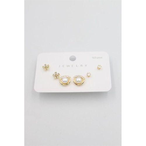 Çoklu Set Küpe - Altın