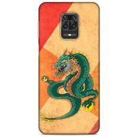 Xiaomi Redmi Note 9 Pro Kılıf Dragons (24) Darbe Emici Kılıf Tatoo Yeşil Ejderha