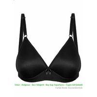 Alışveriş Meydanı Kadın Siyah Üçgen Görünümlü Boş Kap Süngerli Telsiz Sütyen