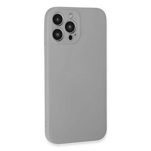 Newface iPhone 13 Pro Max Kılıf Nano içi Kadife  Silikon - Açık Gri