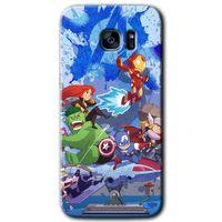 Galaxy S7 Edge Kılıf HD Desen Baskılı Arka Kapak - Avengers Cartoon