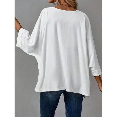 Kadın Truvakar Kollu Bisiklet Yaka Viskon Bluz