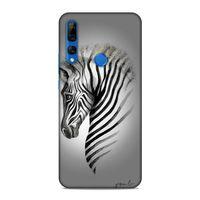 Huawei Y9 Prime 2019 Kılıf Zebra Arka Kapak Silikon Koruma Full Koruyucu